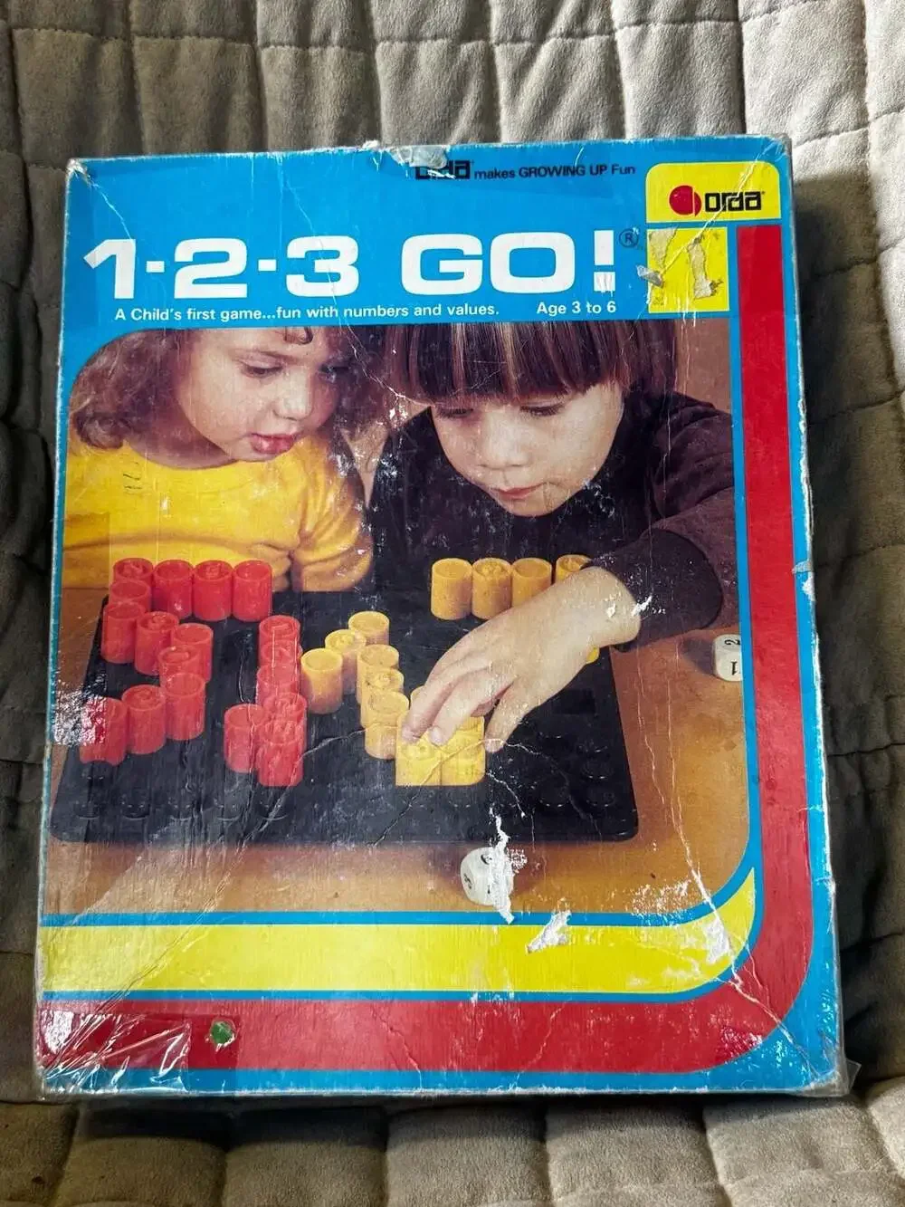 Orda 1-2-3 GO! Vintage Children's Board Game Prod No 1011.04